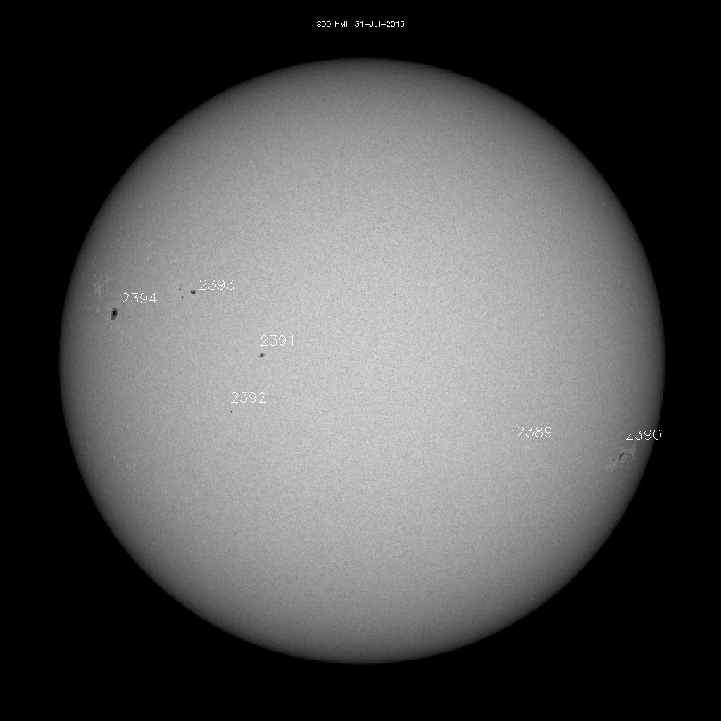 Sunspot regions