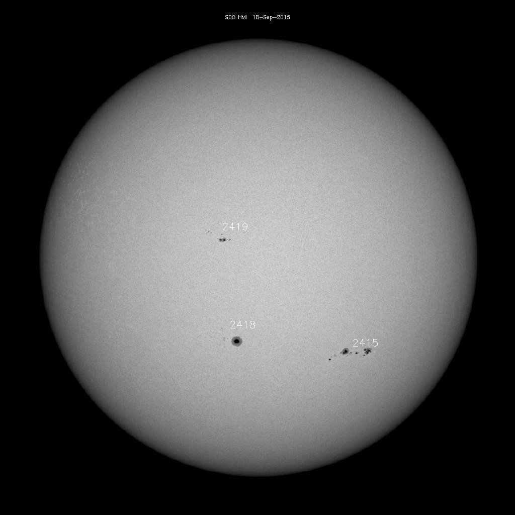 Sunspot regions