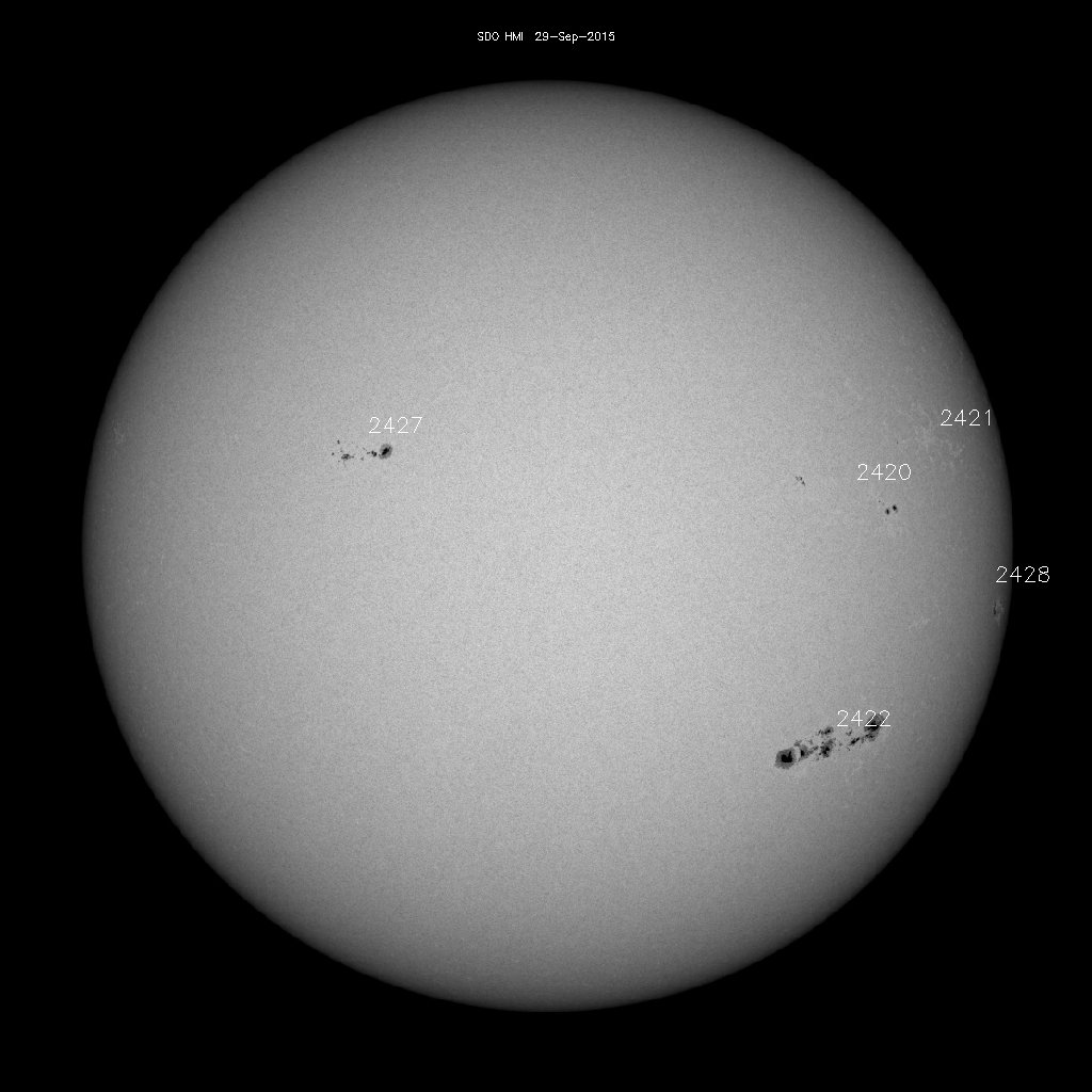 Sunspot regions