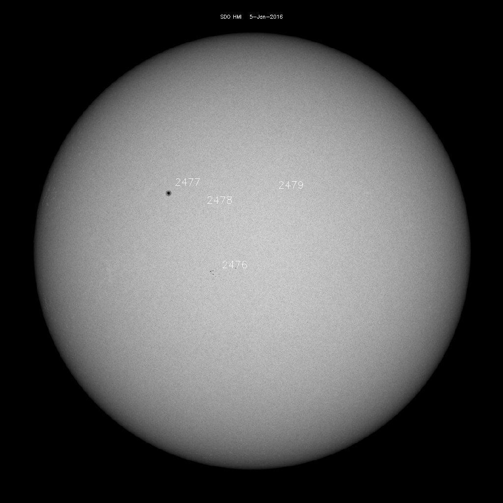 Sunspot regions