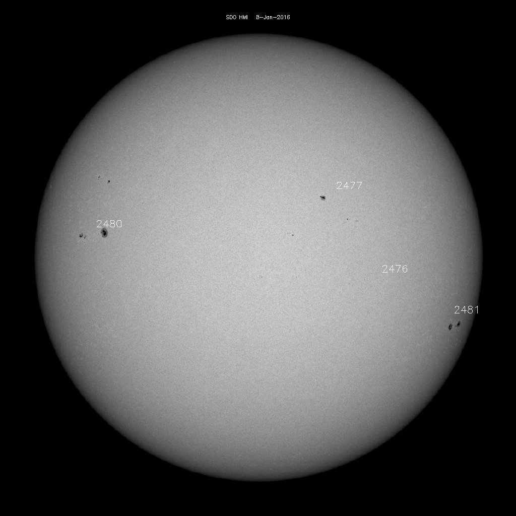 Sunspot regions