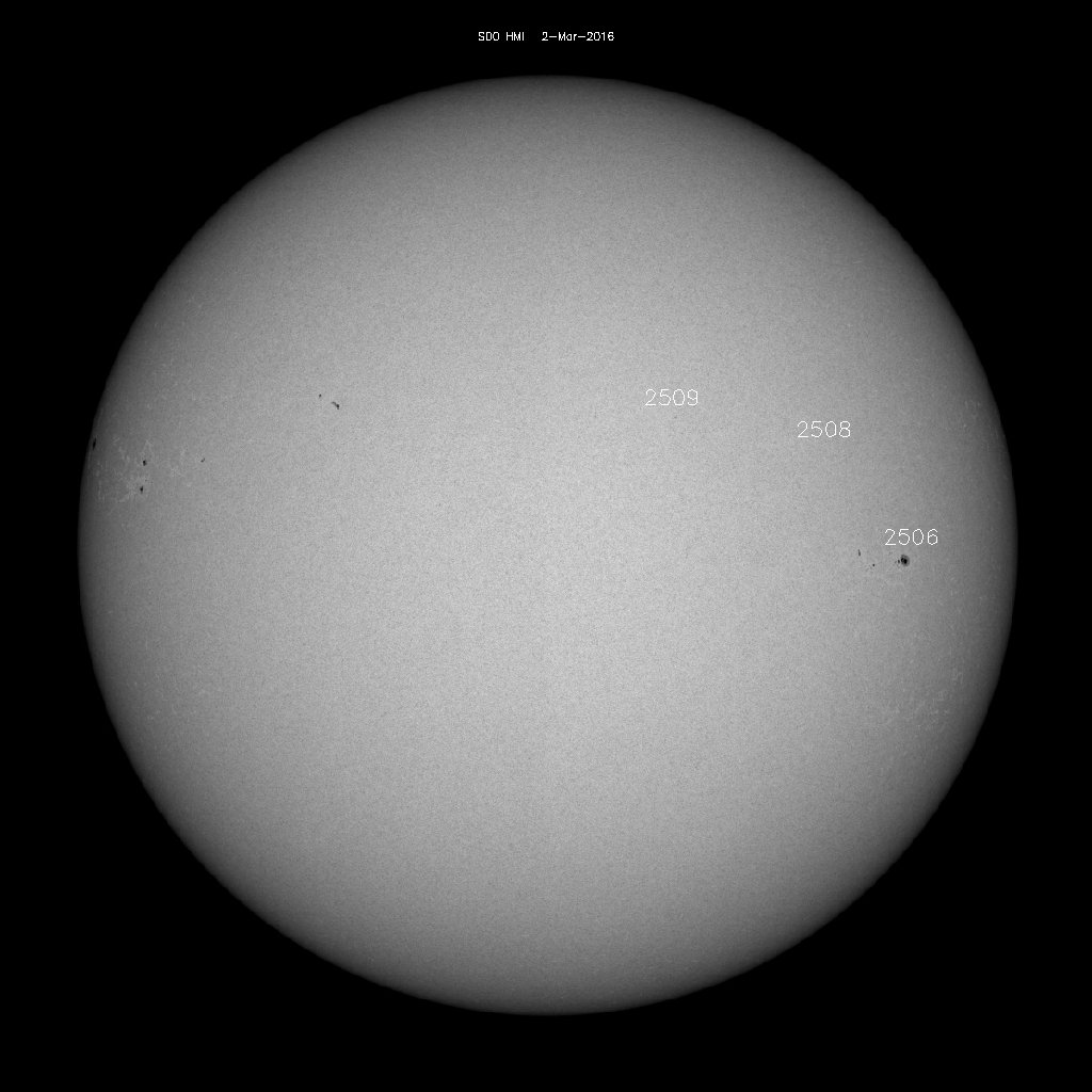 Sunspot regions