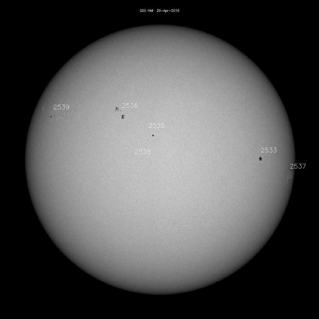 Sunspot regions