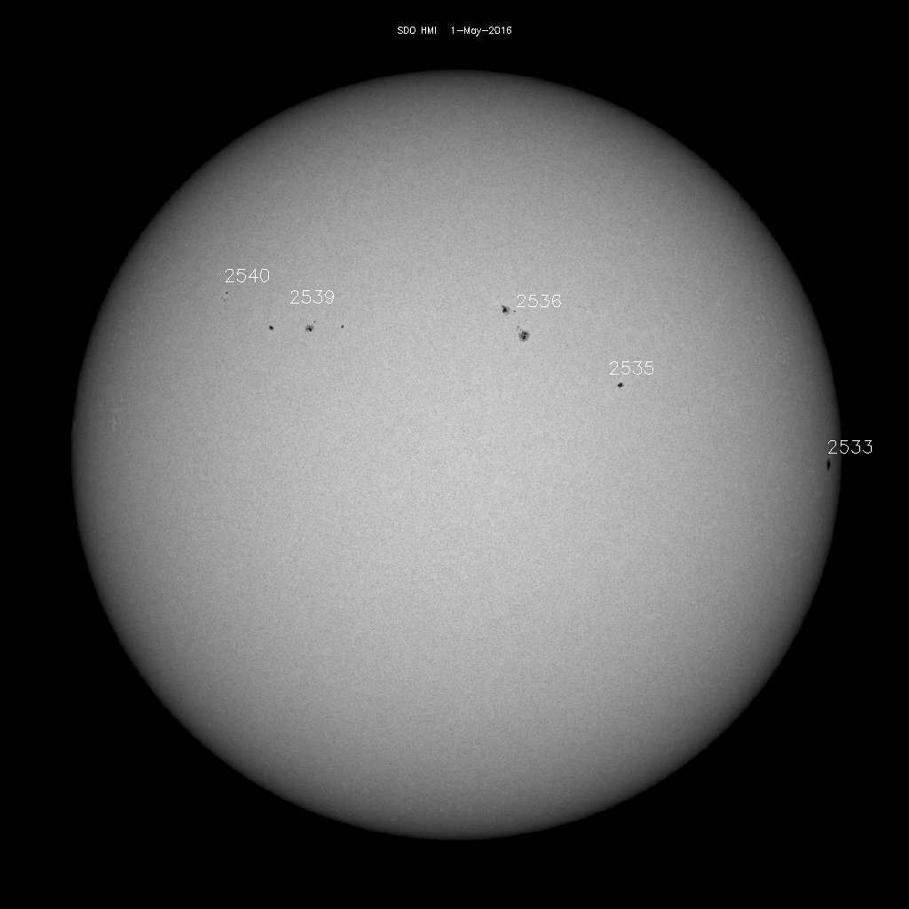 Sunspot regions