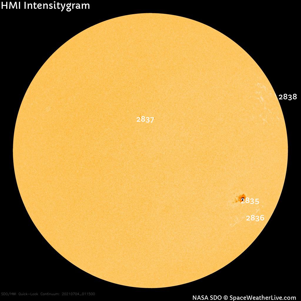 Sunspot regions