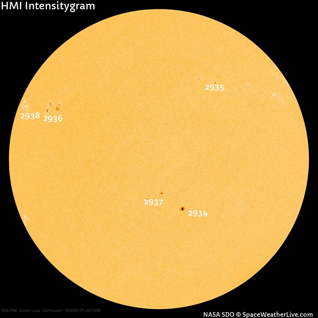 Sunspot regions