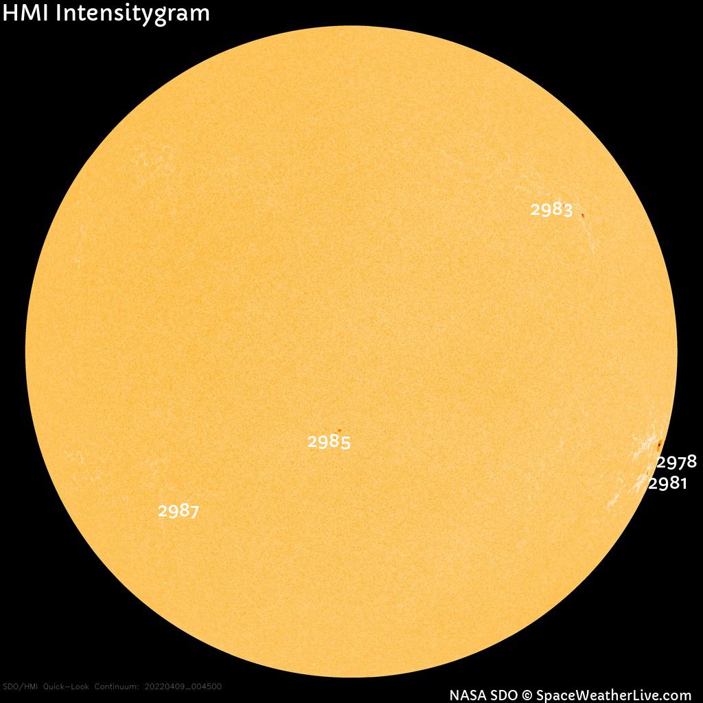 Sunspot regions