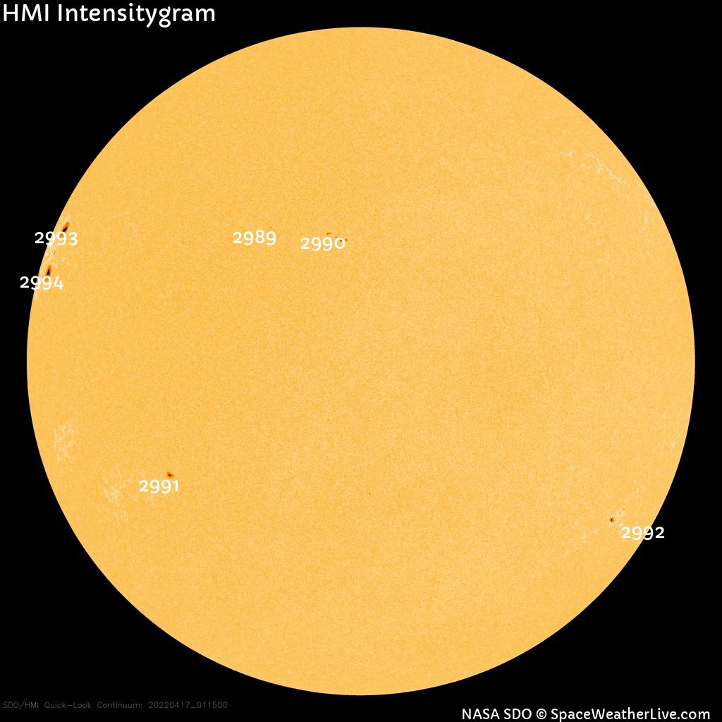 Sunspot regions