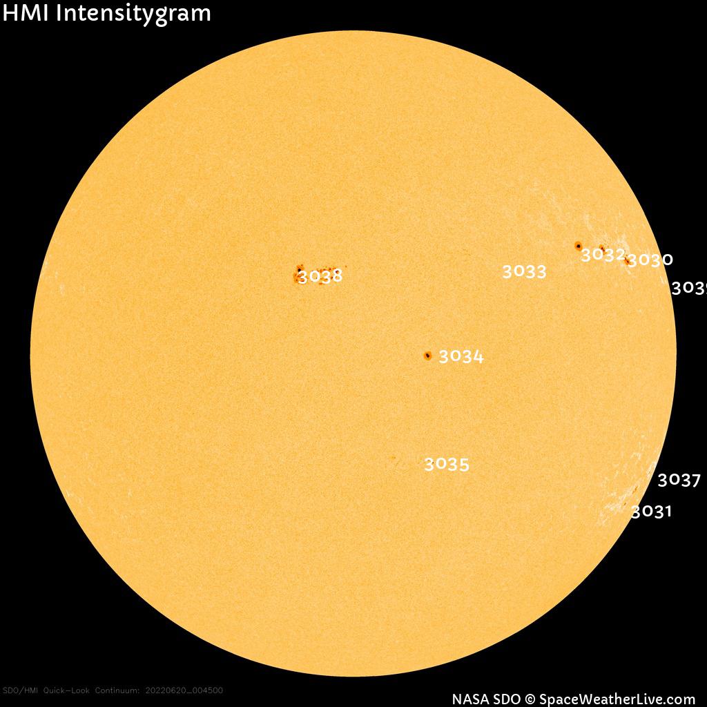 Sunspot regions