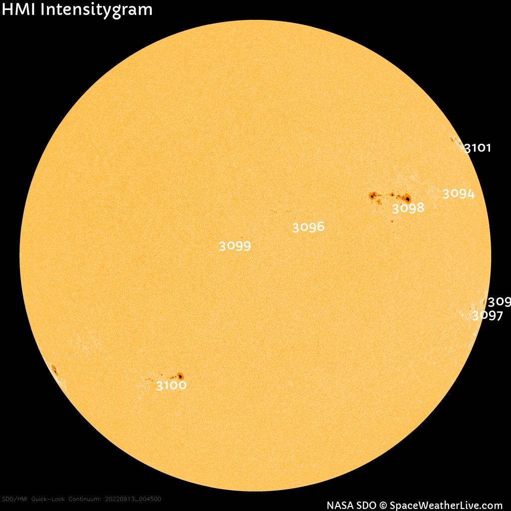 Sunspot regions