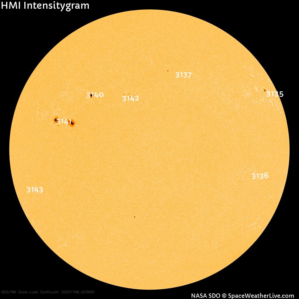 Sunspot regions