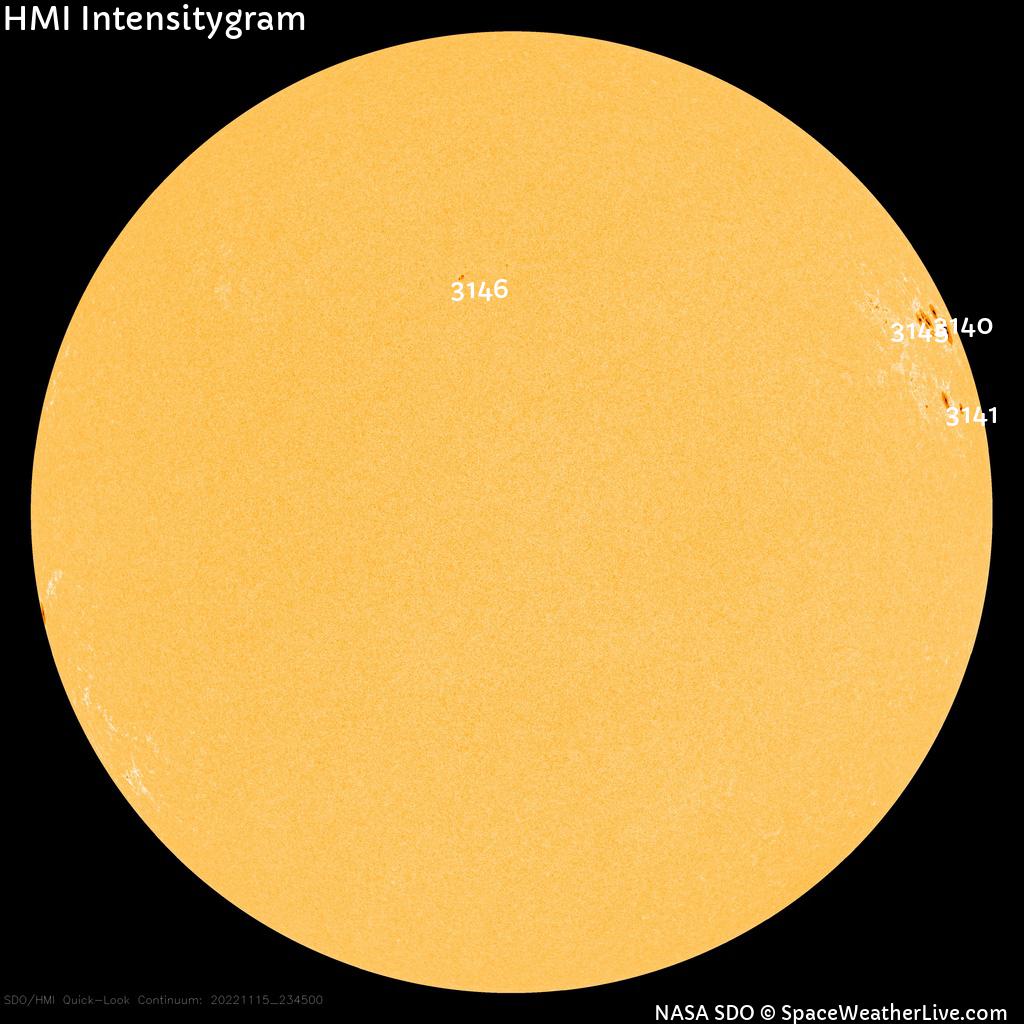 Sunspot regions