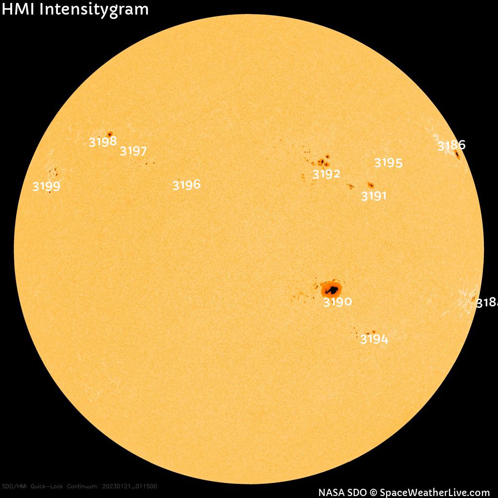 Sunspot regions