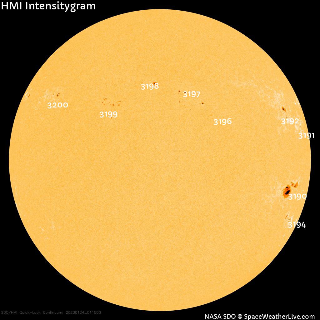 Sunspot regions