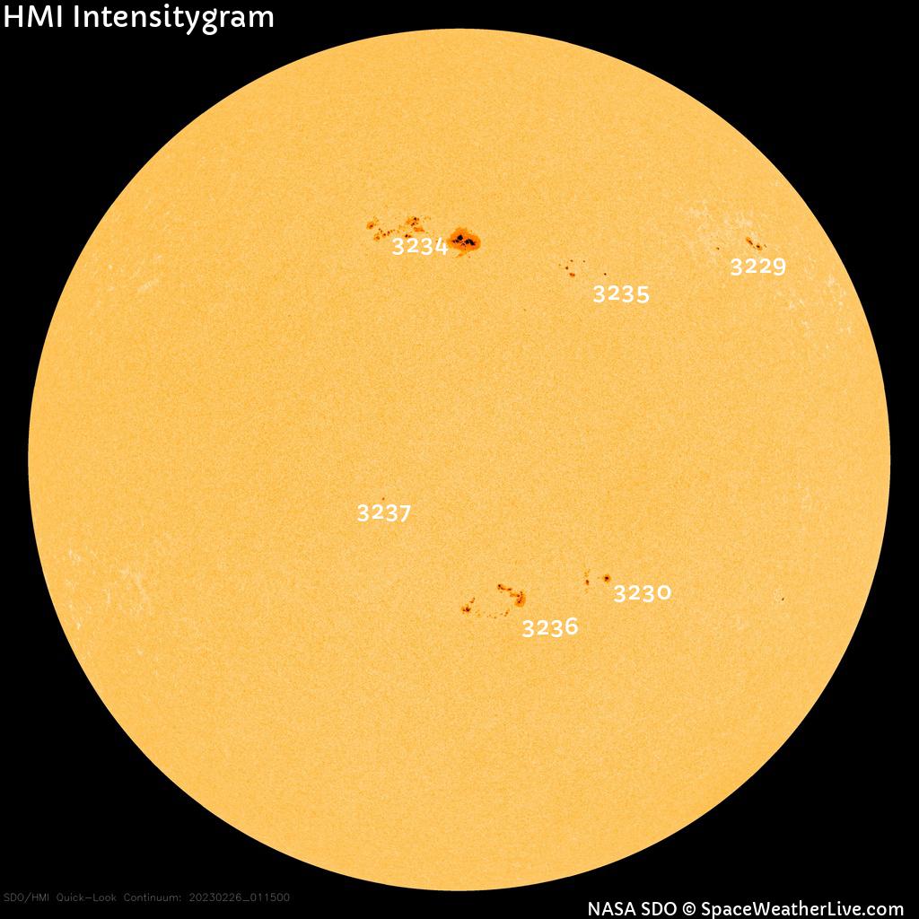 Sunspot regions