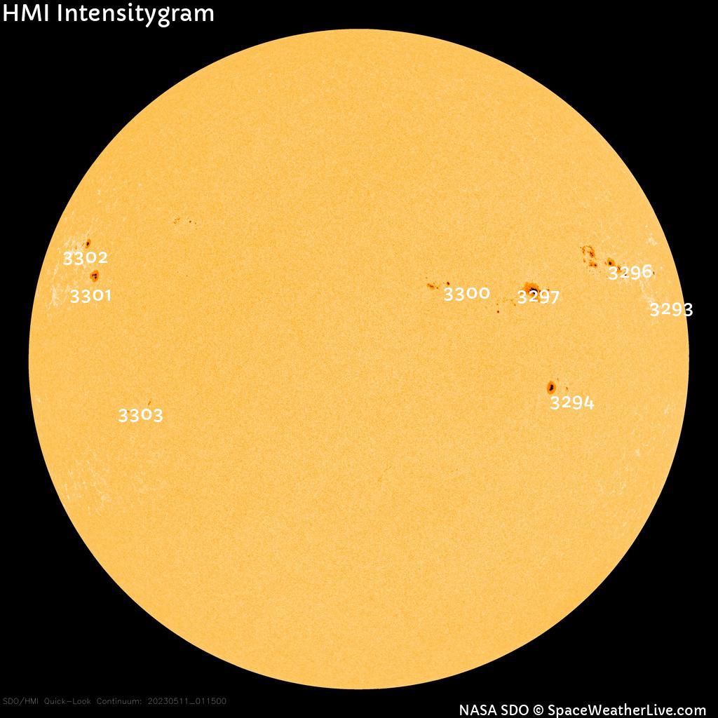 Sunspot regions