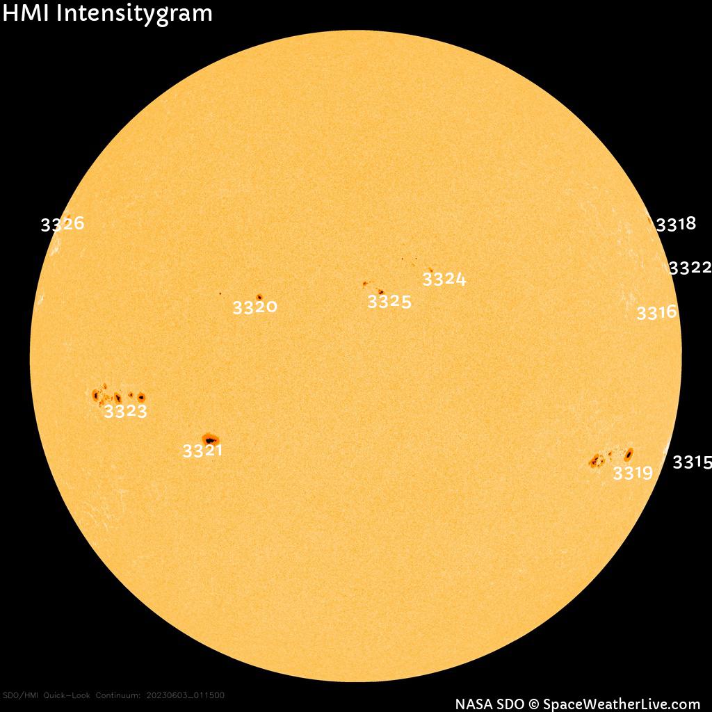 Sunspot regions