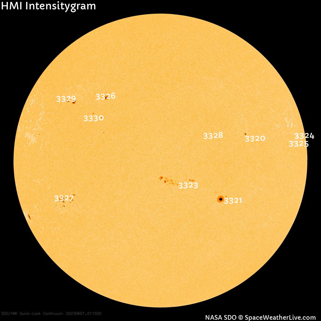 Sunspot regions