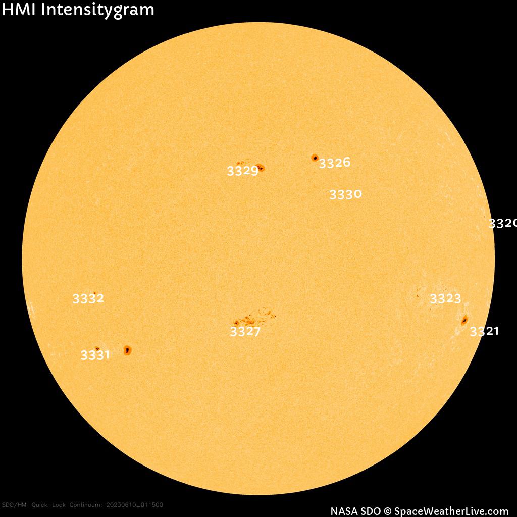 Sunspot regions