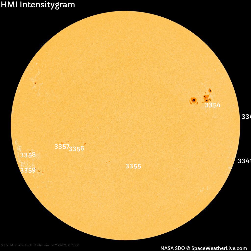 Sunspot regions