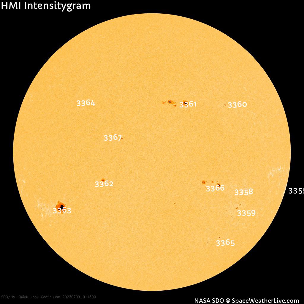 Sunspot regions