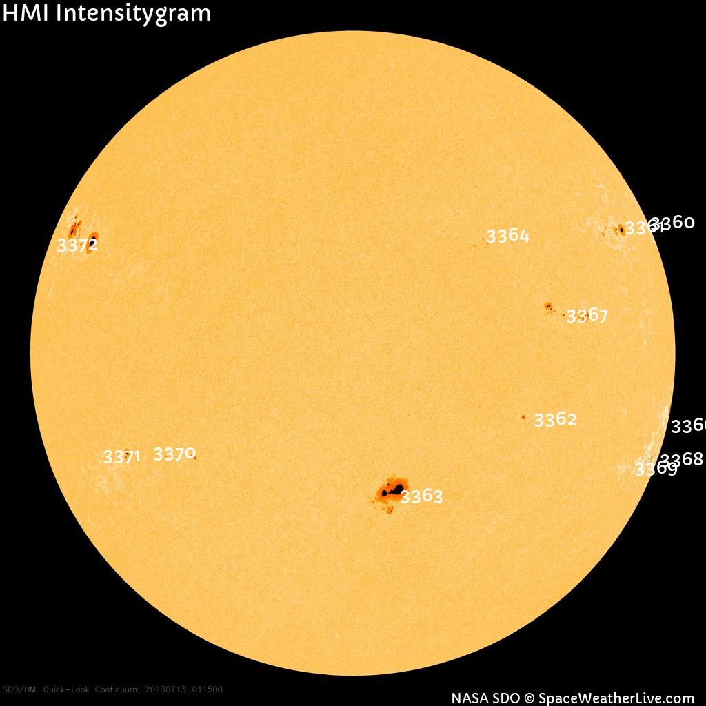 Sunspot regions