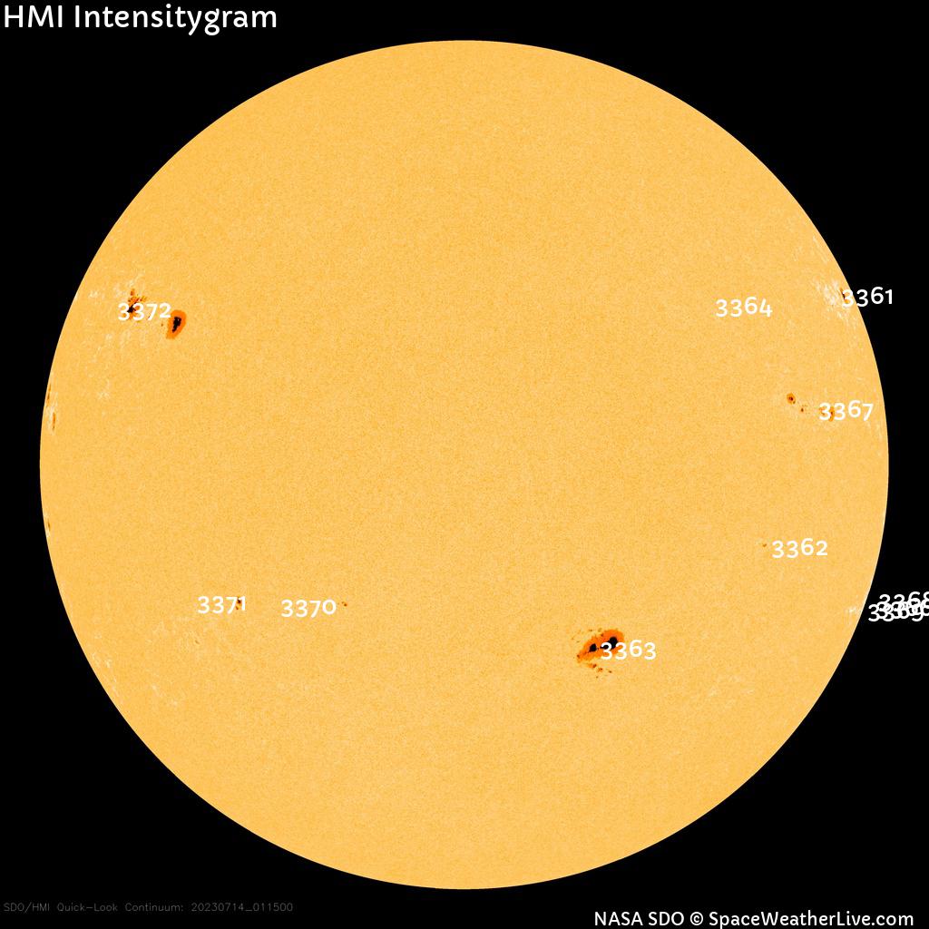 Sunspot regions