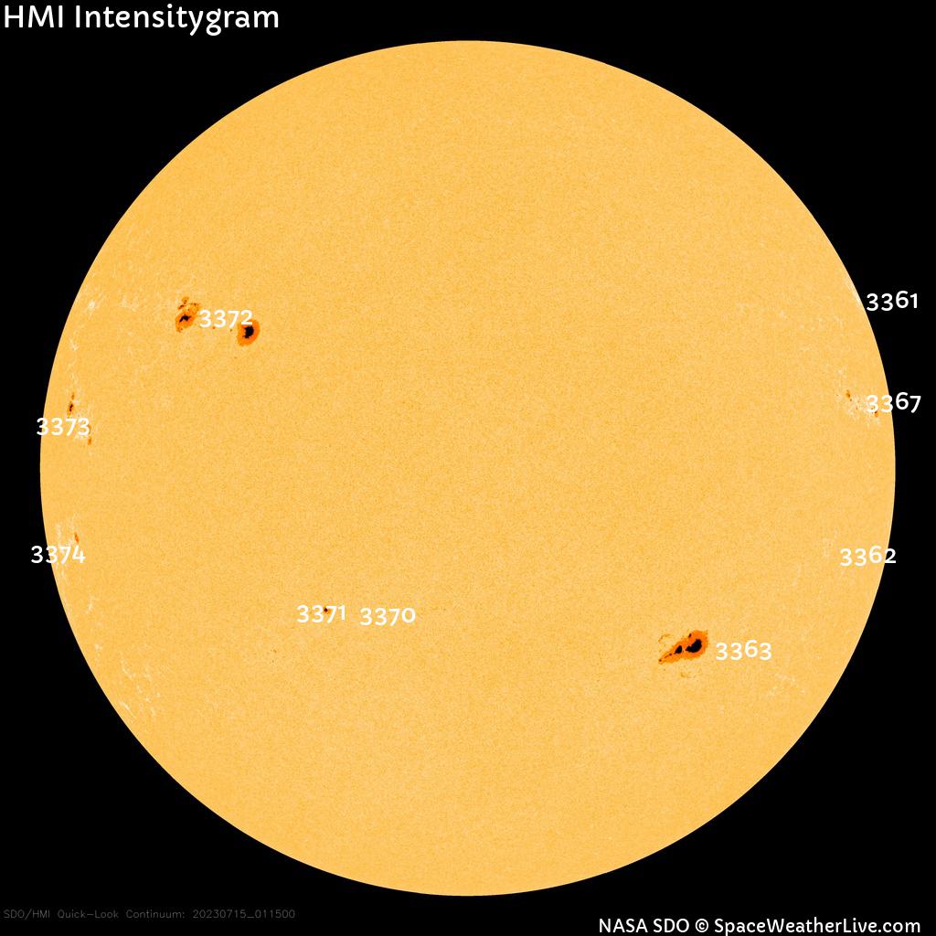 Sunspot regions