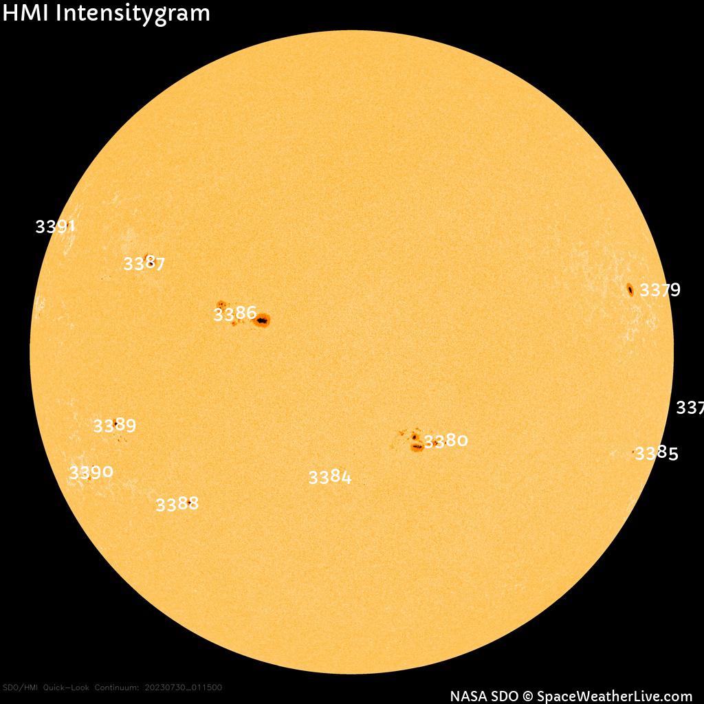 Sunspot regions