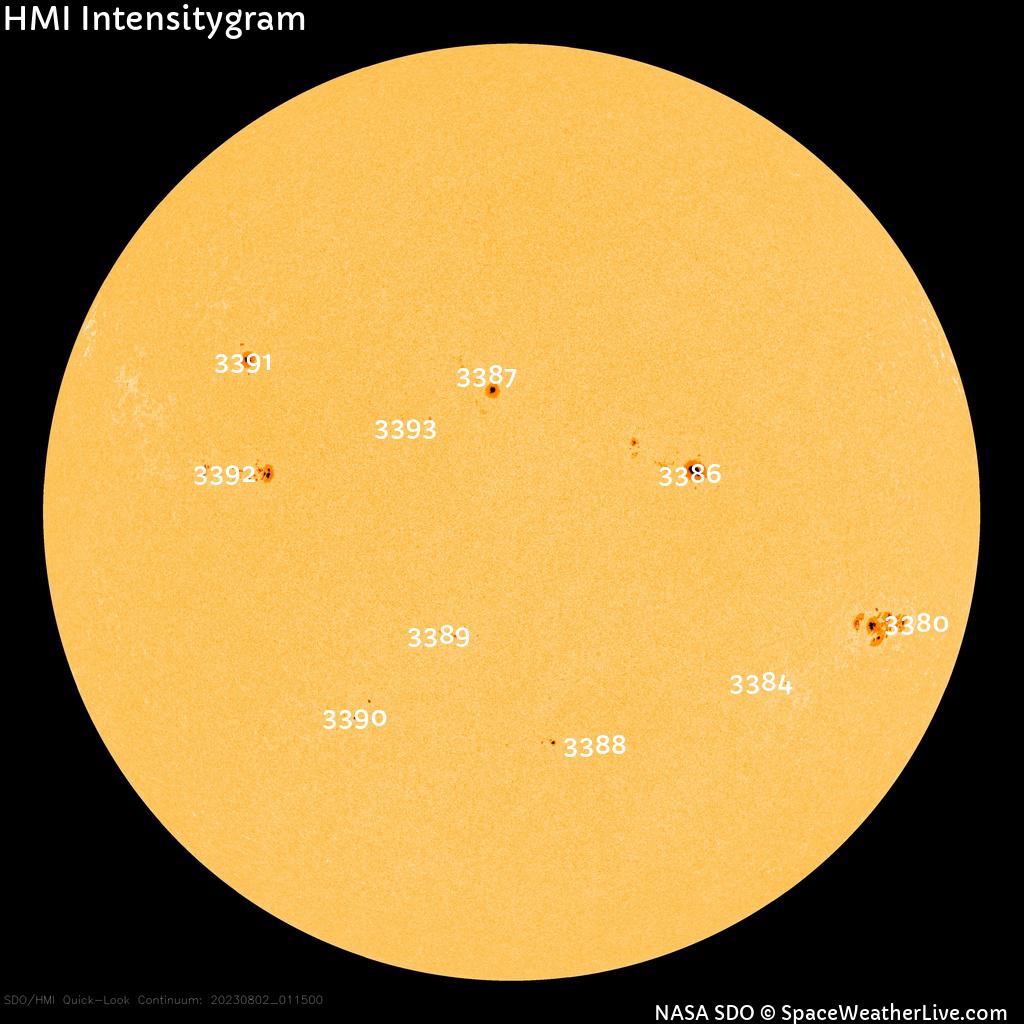 Sunspot regions