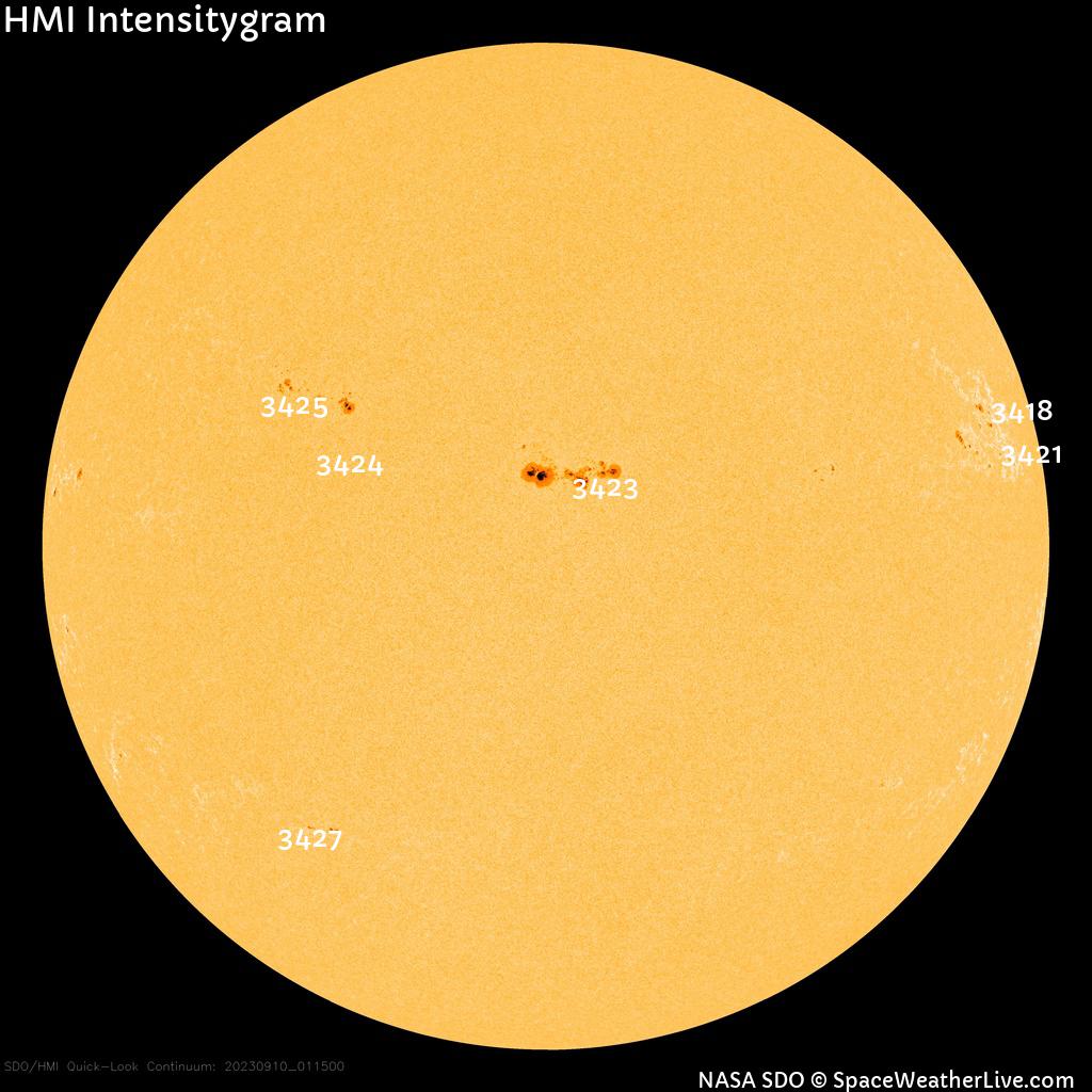 Sunspot regions