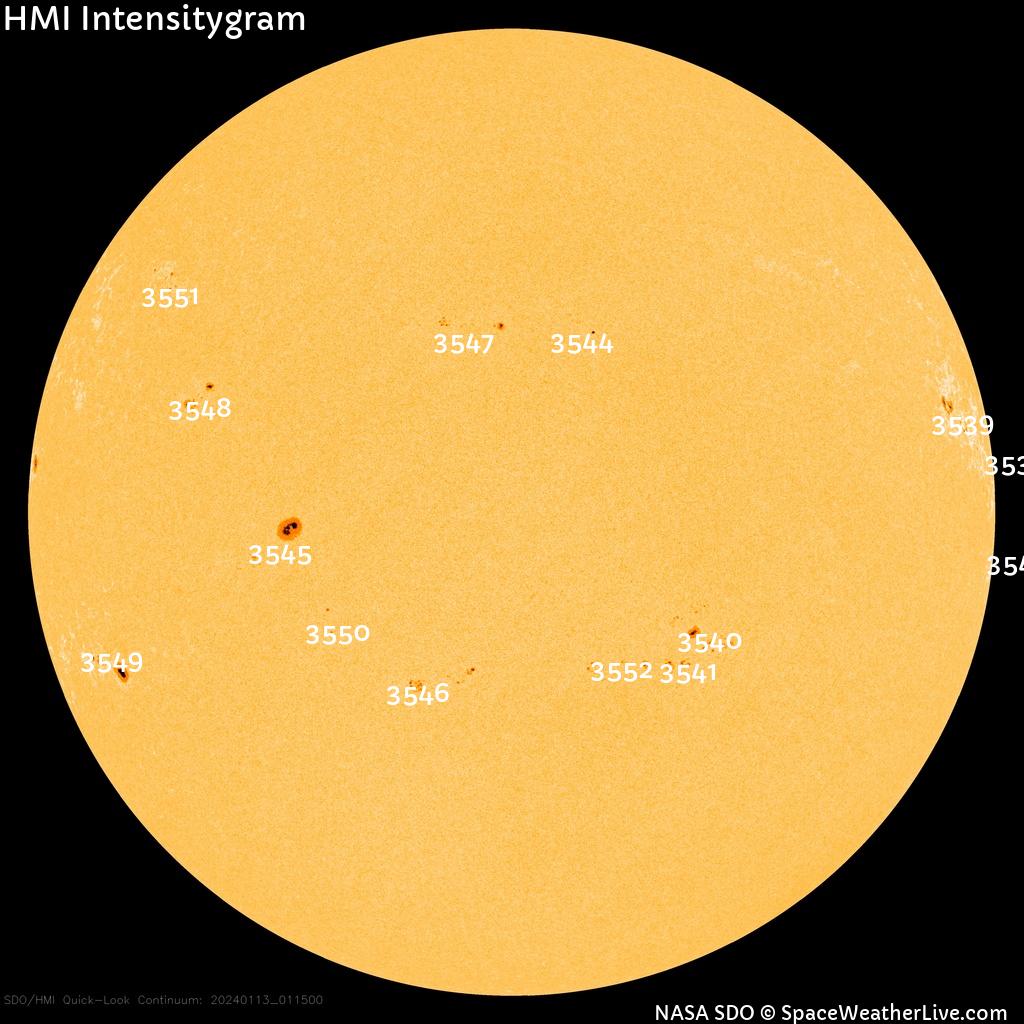 Sunspot regions