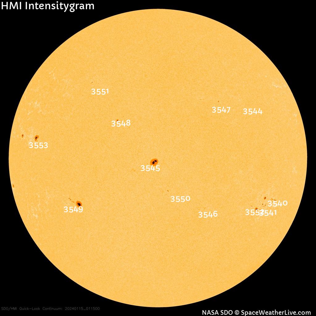 Sunspot regions