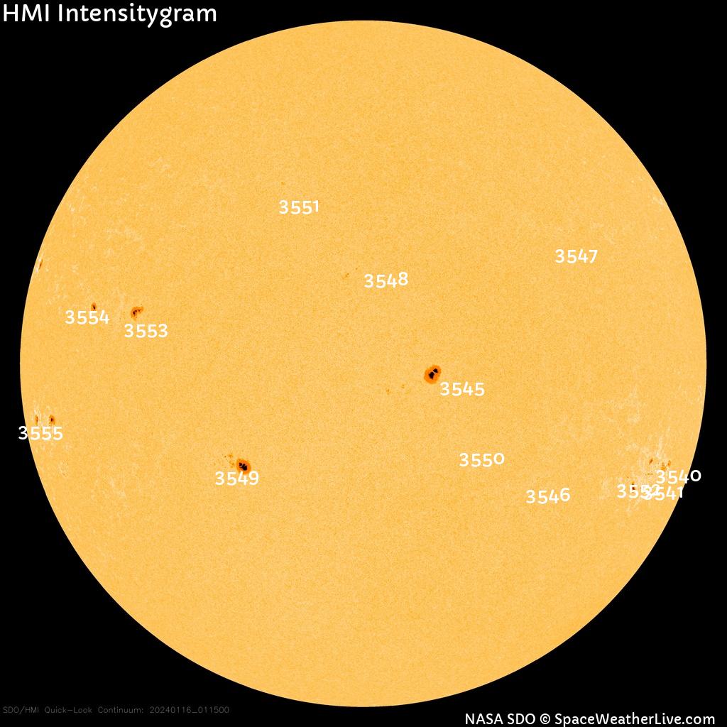 Sunspot regions