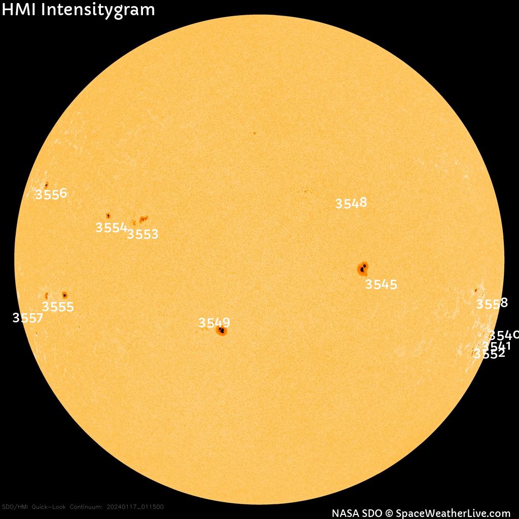 Sunspot regions