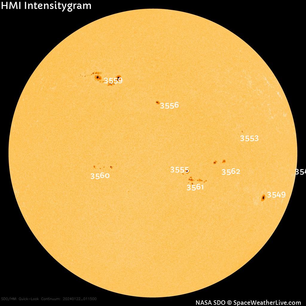 Sunspot regions