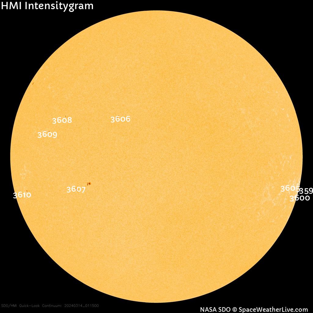 Sunspot regions