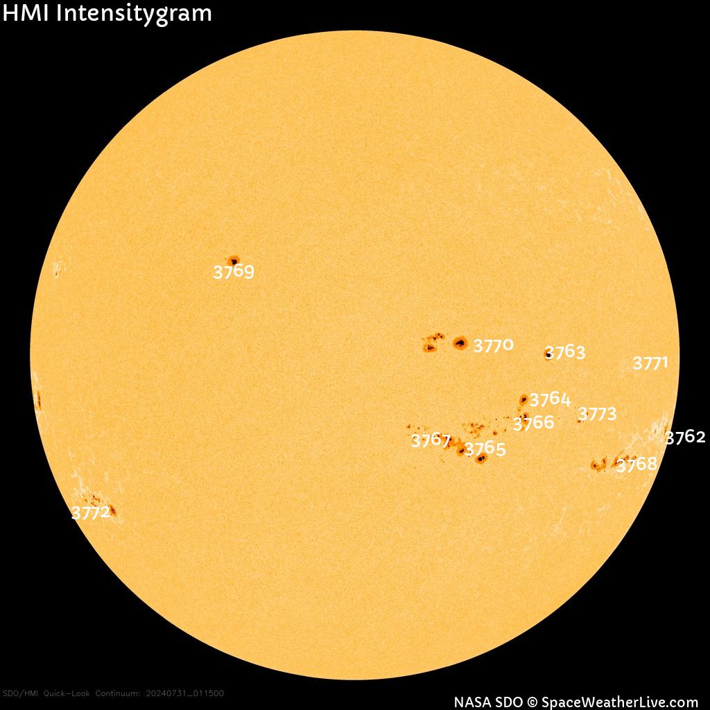 Sunspot regions