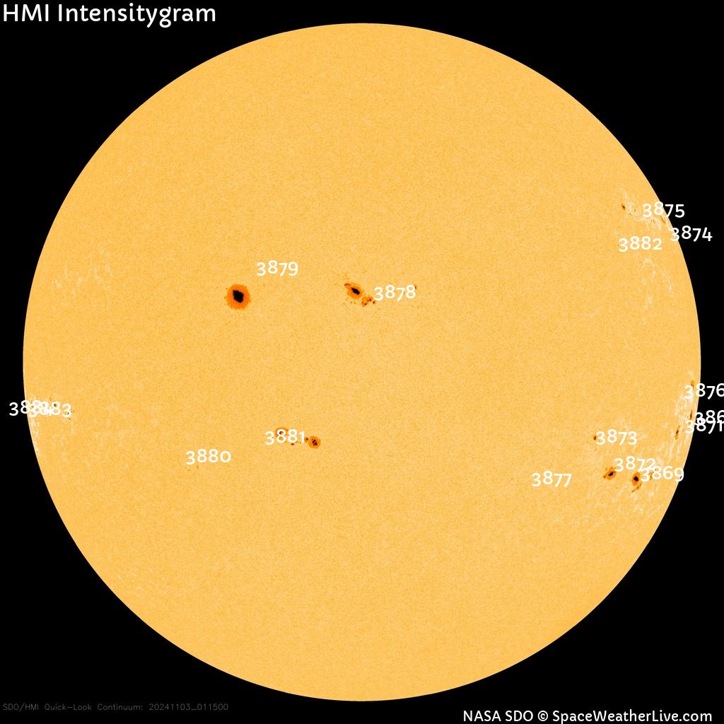 Sunspot regions