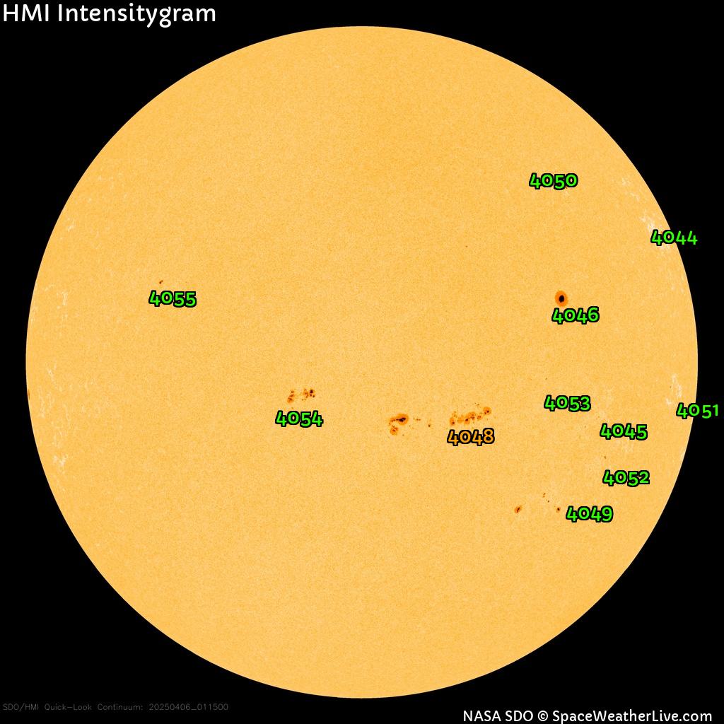 Regiony występowania plam słonecznych