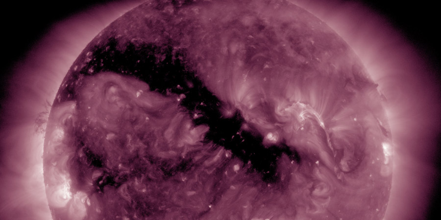 Quiet Sun, Coronal hole faces Earth