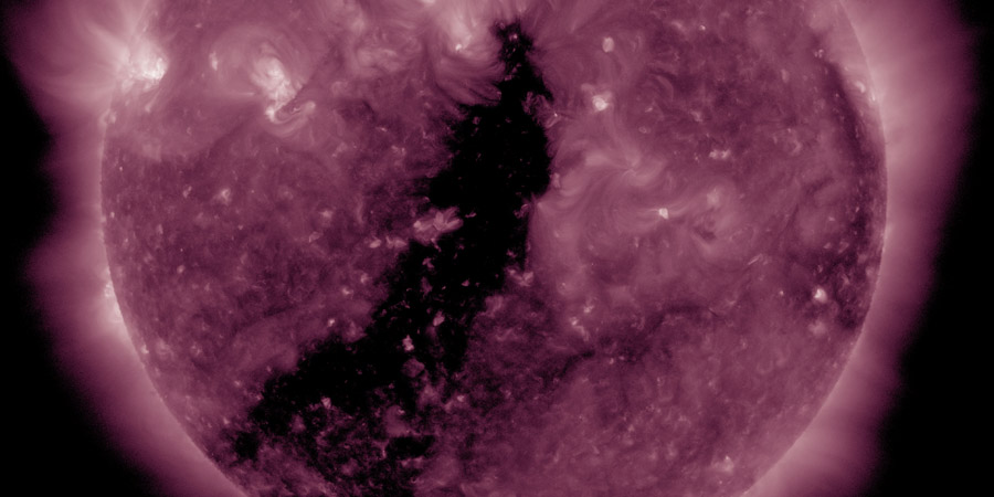 Coronal hole faces Earth