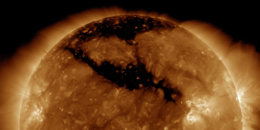 Coronal hole faces Earth