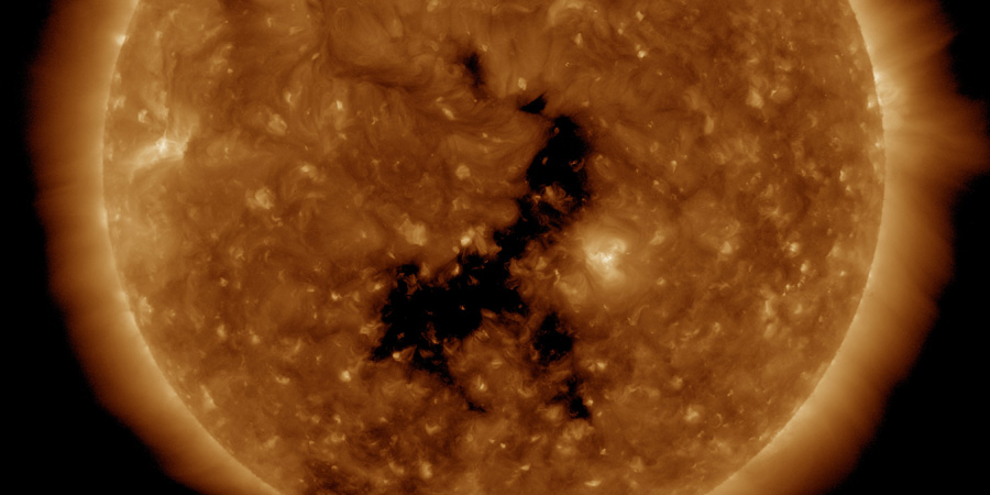 Coronal hole faces Earth