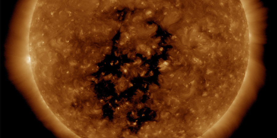 Coronal hole faces Earth