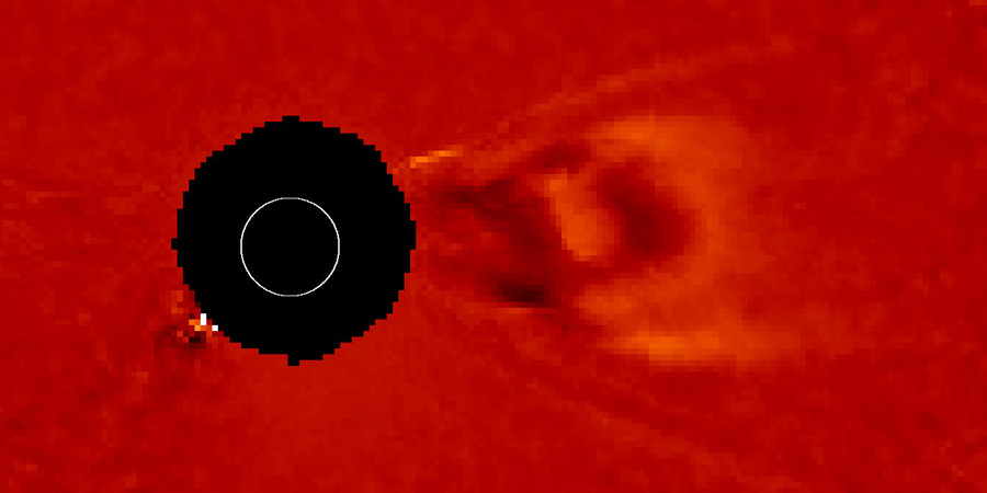 Faint partial halo coronal mass ejection