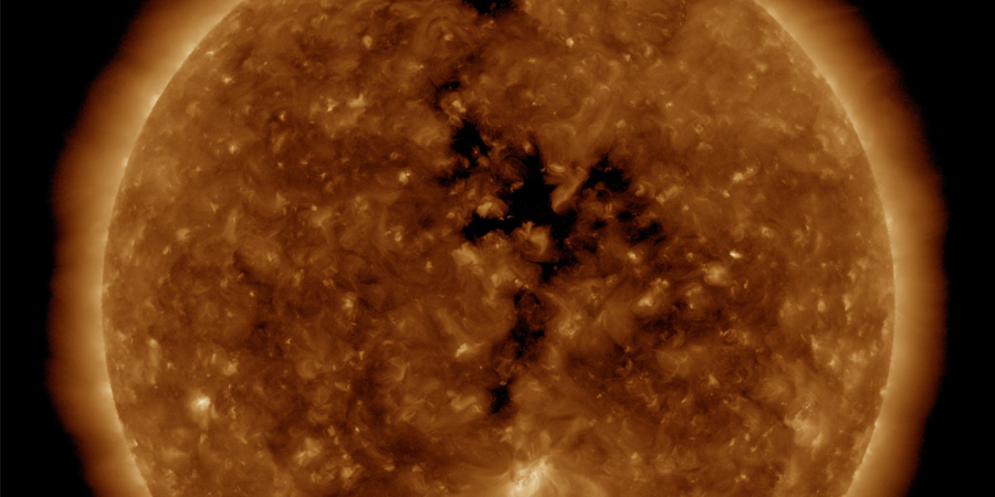 Coronal hole faces Earth