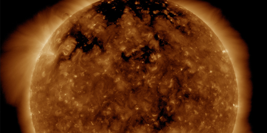 Coronal hole faces Earth