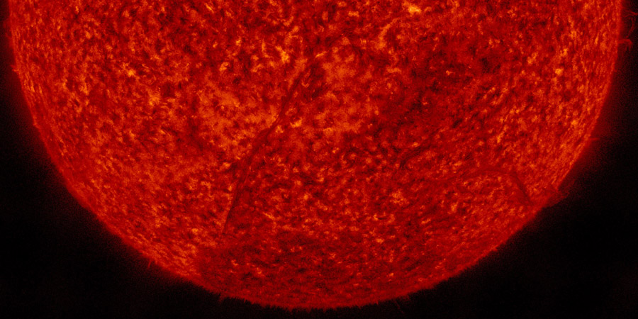 Filament eruption, G1 storm watch