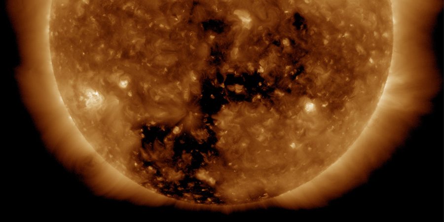 Coronal hole faces Earth